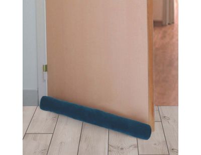 Boudin de porte en velours côtelé 80 cm (Bleu canard)
