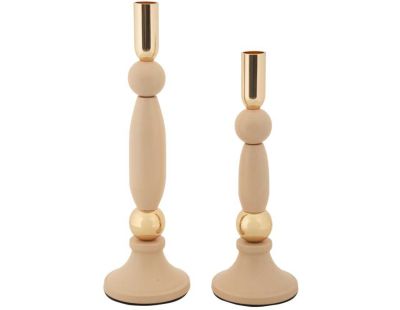 Bougeoir en métal Strek (Lot de 2) (Rose et doré)