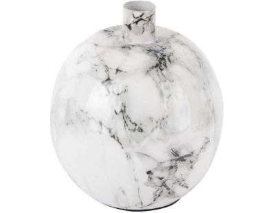 Bougeoire effet marbre 13 x 15 cm Marble (Blanc)