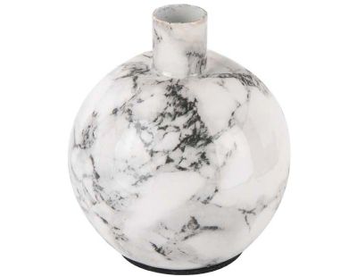 Bougeoire effet marbre 10 x 10 cm Marble (Blanc)