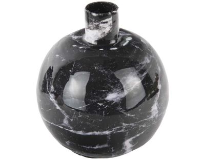 Bougeoire effet marbre 10 x 10 cm Marble (Noir)