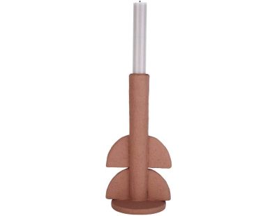 Bougeoire en résine Half Bubbles (Orange terracotta)