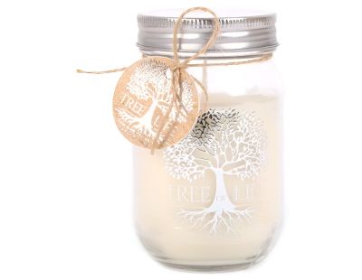 Bougie Mason Jar Tree of Life 12 cm