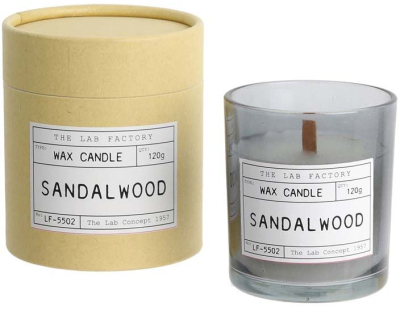 Bougie mèche en bois et boite kraft Factory (Lot de 2) (Bois de santal)