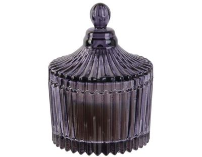 Bougie parfumée écrin en verre Bohème 6.5 x 9 cm (Gris)