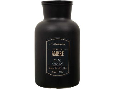Bougie parfumée noire mat Alchimiste 14.5 x 26 cm