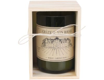 Bougie senteur bois de Santal en coffret oenologie (Château vin rouge)