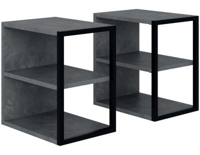Bout de canapé en aggloméré Echo (Lot de 2) (Gris)