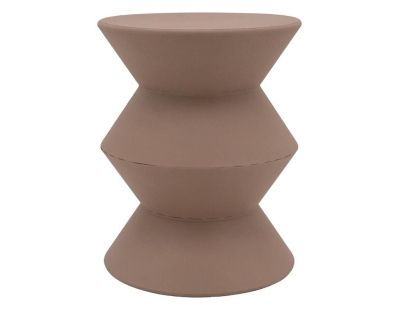Bout de canapé en métal ZigZag (Noisette)