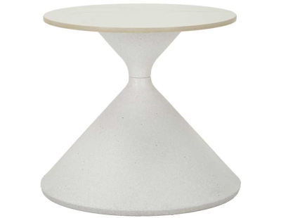 Bout de canapé en métal et céramique Zoé 45 x 39 cm