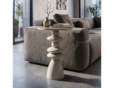 Bout de canapé en métal avec plateau en bois Top (45.5 x 63 cm)