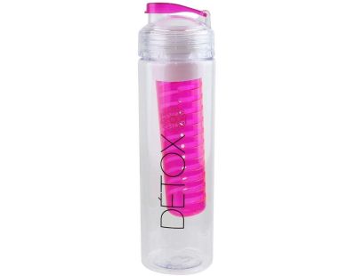 Bouteille détox avec infuseur intégré 650 ml (Rose)