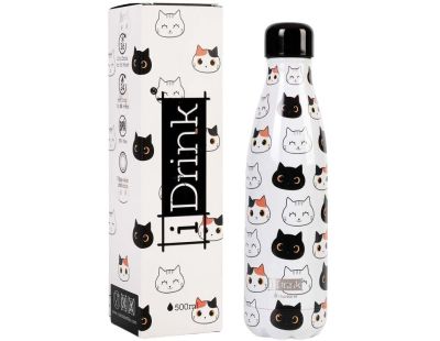 Bouteille isotherme décorée 500 ml (Chats)