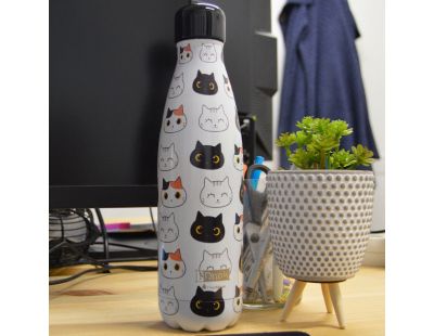Bouteille isotherme décorée 500 ml (Chats)