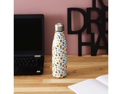 Bouteille de transport en acier inoxydable double paroi 50 cl (Fleurs 5)