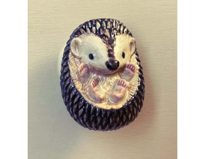 Bouton de porte animal en porcelaine (Bébé hérisson)
