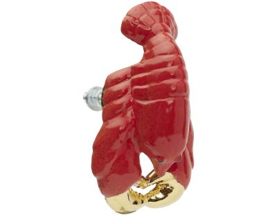 Bouton de porte animal en porcelaine (Homard)