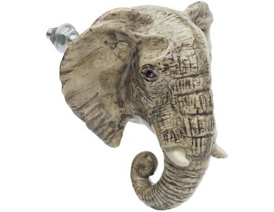 Bouton de porte animal en porcelaine (Tête d'élephant)