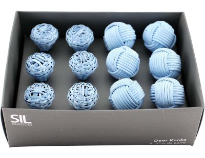 Boutons de meuble en rotin Tressage (Lot de 12)