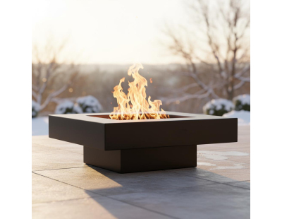 Brasero en acier peint plateau design (80 cm)