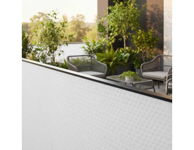 Brise-vue en résine tressée pour balcon et clôture coloris blanc (0.9 x 3 m)