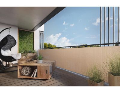 Brise-vue en résine tressée pour balcon et clôture coloris noir (0.9 x 3 m)