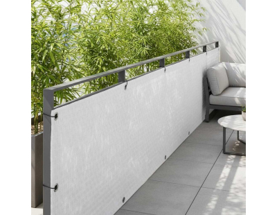 Brise-vue en résine tressée avec oeillets métalliques coloris blanc (0.9 x 3 m)