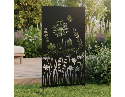 Brise vue treillis en fer (Motif floral)