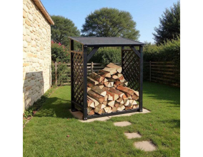 Bûcher treillis en bois Black edition (Simple)