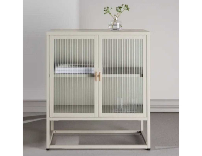 Buffet en acier 40 x 80 x 70 cm Garis (Beige)
