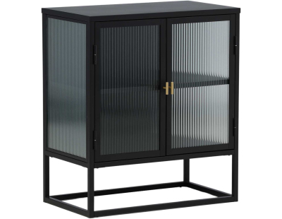 Buffet en acier 40 x 80 x 70 cm Garis (Noir)