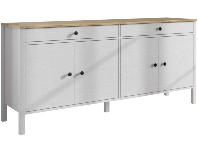 Buffet en aggloméré Frannie (Modèle 3 : 4 portes et 2 tiroirs)