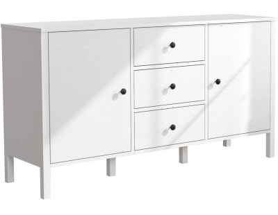 Buffet en aggloméré Frannie (Modèle 2 : 2 portes et 3 tiroirs)