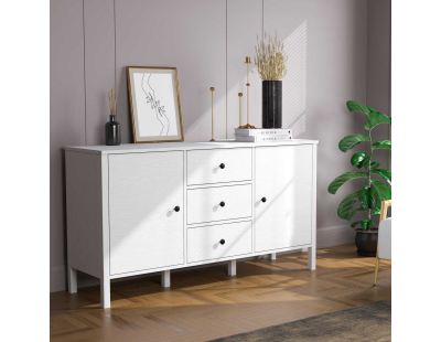 Buffet en aggloméré Frannie (Modèle 2 : 2 portes et 3 tiroirs)