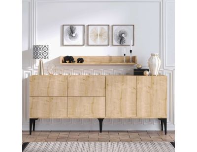 Buffet en aggloméré avec étagère indépendante Stella
