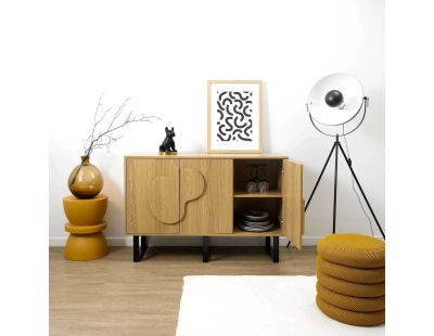 Buffet en mdf et métal Calypso