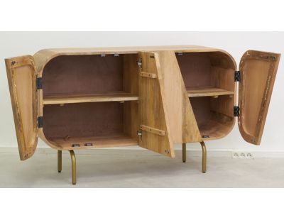 Buffet en manguier STRING ART (4 portes)