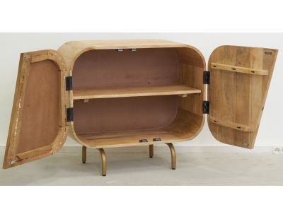 Buffet en manguier STRING ART (2 portes)