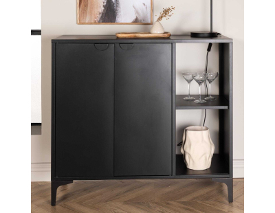 Buffet en métal noir Piring 110 x 42 x 100 cm