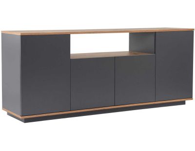 Buffet 4 portes en aggloméré Arista (Anthracite et Pin)