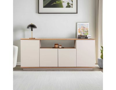 Buffet 4 portes en aggloméré Arista (Beige et Pin)