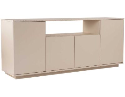 Buffet 4 portes en aggloméré Arista (Beige et Travertine)