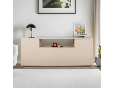 Buffet 4 portes en aggloméré Arista (Beige et Travertine)
