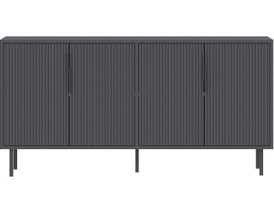 Buffet 4 portes en aggloméré Clara (Anthracite)