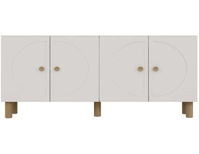 Buffet 4 portes en aggloméré Inci Bohem (Blanc)