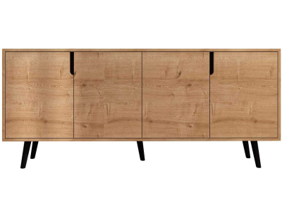 Buffet 4 portes en aggloméré Latina Modern (Chêne)