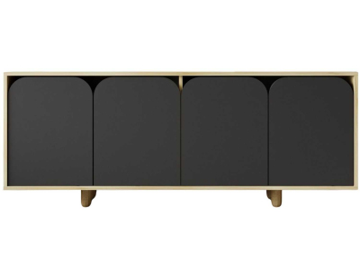 Buffet 4 portes en aggloméré Lazio Bohem (Anthracite)
