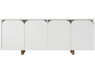 Buffet 4 portes en aggloméré Lazio Bohem (Blanc)