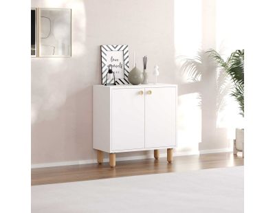 Buffet 2 portes en aggloméré Lina (Blanc)
