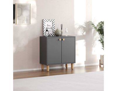 Buffet 2 portes en aggloméré Lina (Anthracite)